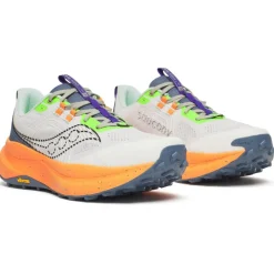 Hardloopschoenen Heren|Trailrunning Schoenen < Saucony Xodus Ultra 4 Hardloopschoenen Heren - white/tumeric