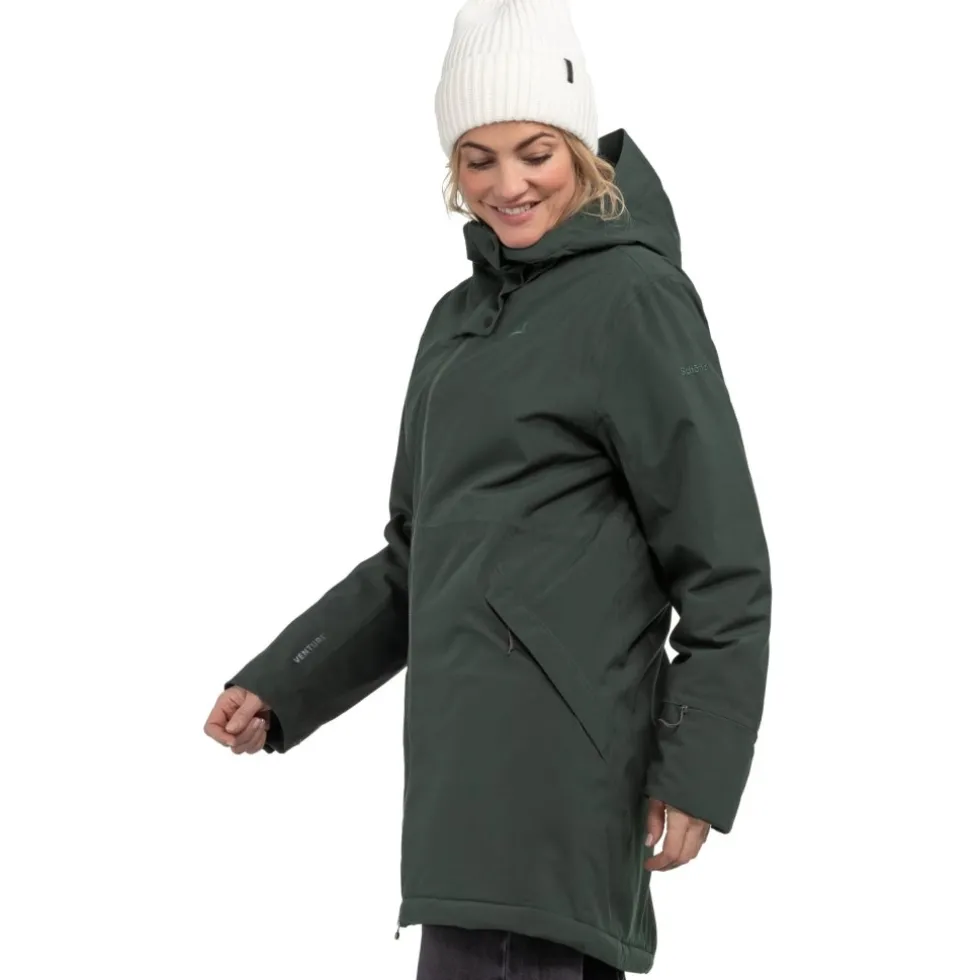 Schöffel Style Crivat Geïsoleerde Parka Dames - dark jade 6965