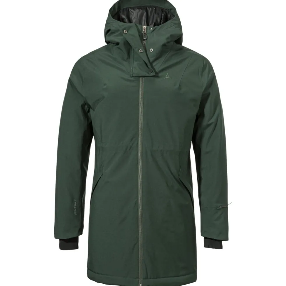 Schöffel Style Crivat Geïsoleerde Parka Dames - dark jade 6965