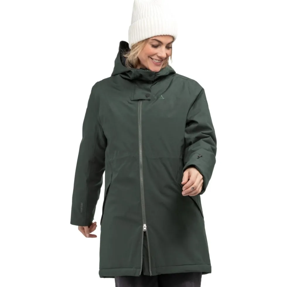 Schöffel Style Crivat Geïsoleerde Parka Dames - dark jade 6965