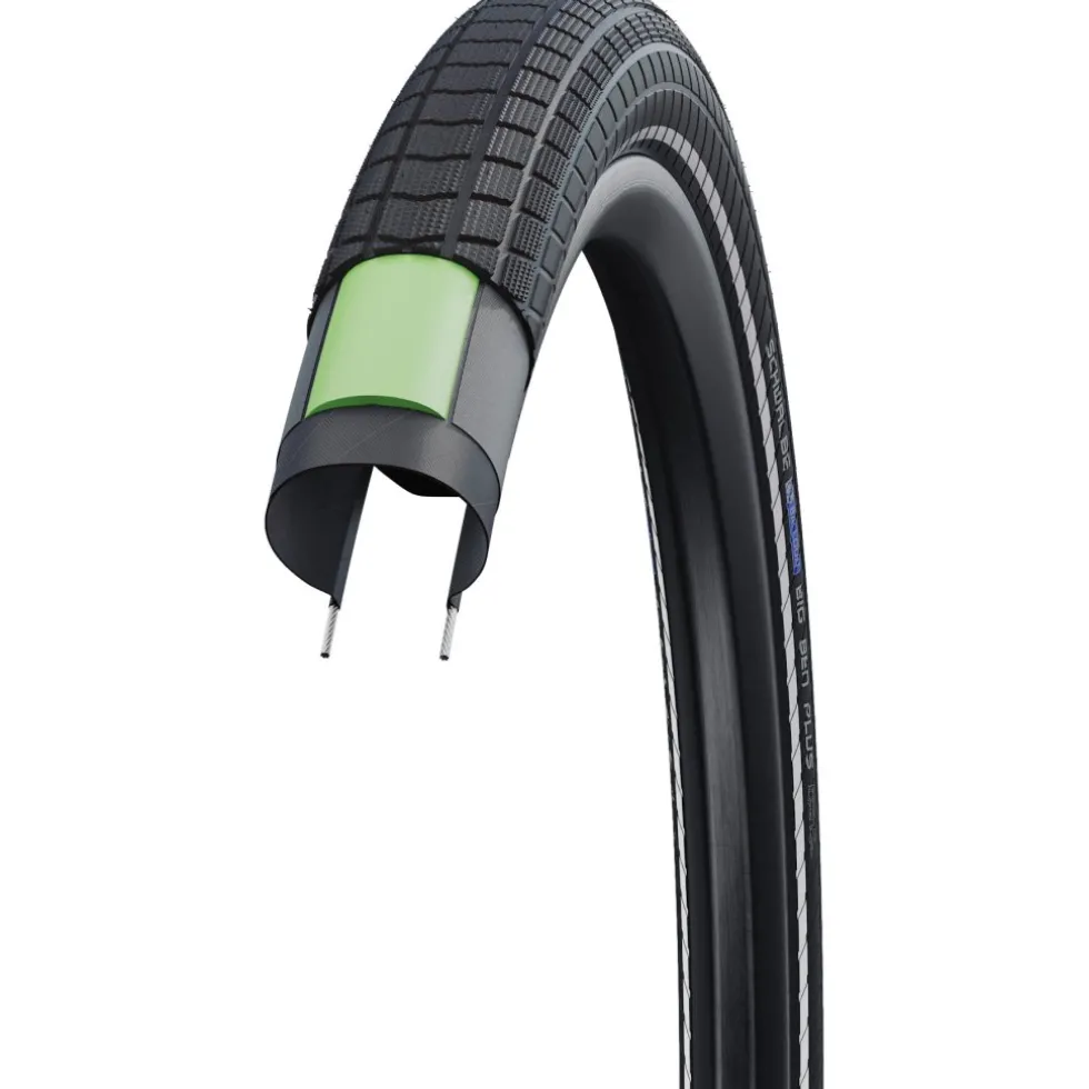 Schwalbe Big Ben Plus Draadband - Performance | Addix | DD - Green Guard | ECE-R75 - 20x2.15" | Black Reflex