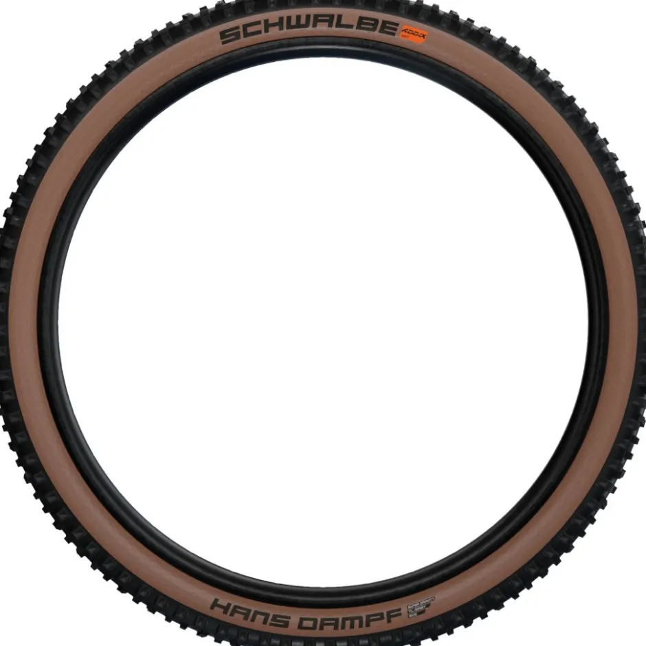 E-Bike Banden < Schwalbe Hans Dampf Vouwband - Evolution | Addix Soft | Super Trail | TLEasy - E-25 - 29x2.35" | Bronze Sidewall