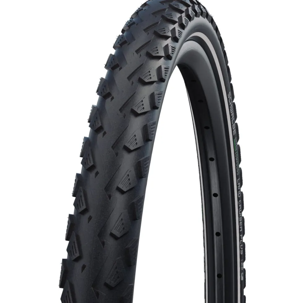 Schwalbe Land Cruiser Plus Draadband - Active | Green Compound | Puncture Guard - E25 - 28x1.60" | Black Reflex