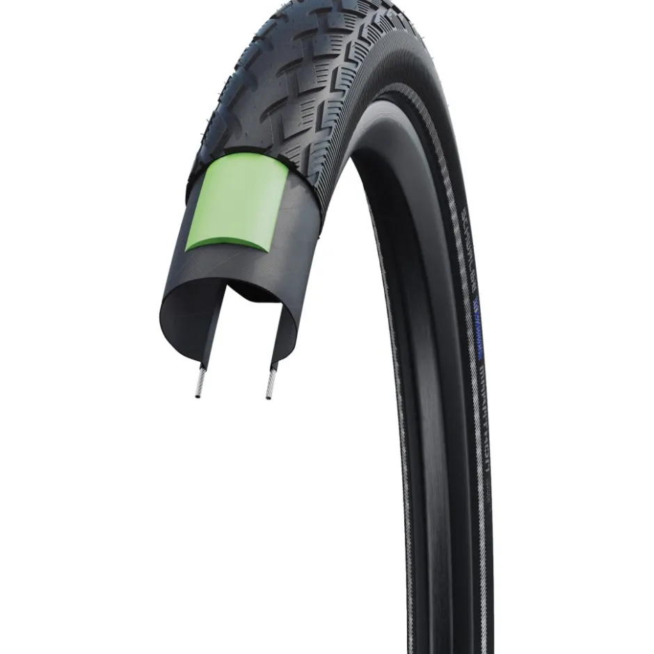 E-Bike Banden < Schwalbe Marathon Draadband - Performance | Addix | Green Guard | E-Bike - 26" | Black Reflex