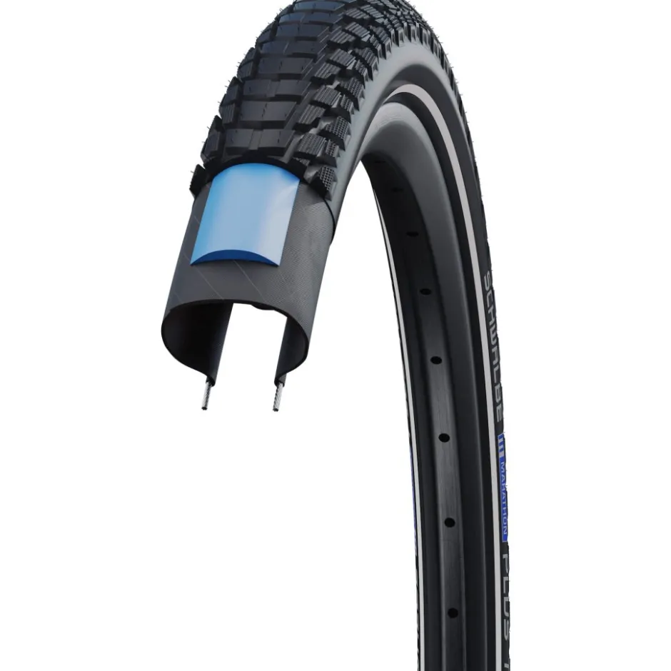 E-Bike Banden|Banden < Schwalbe Marathon PLUS TOUR Wire Bead Tire - Performance | Addix | SmartGuard - ECE-R75 - 28x1.50" | Black Reflex