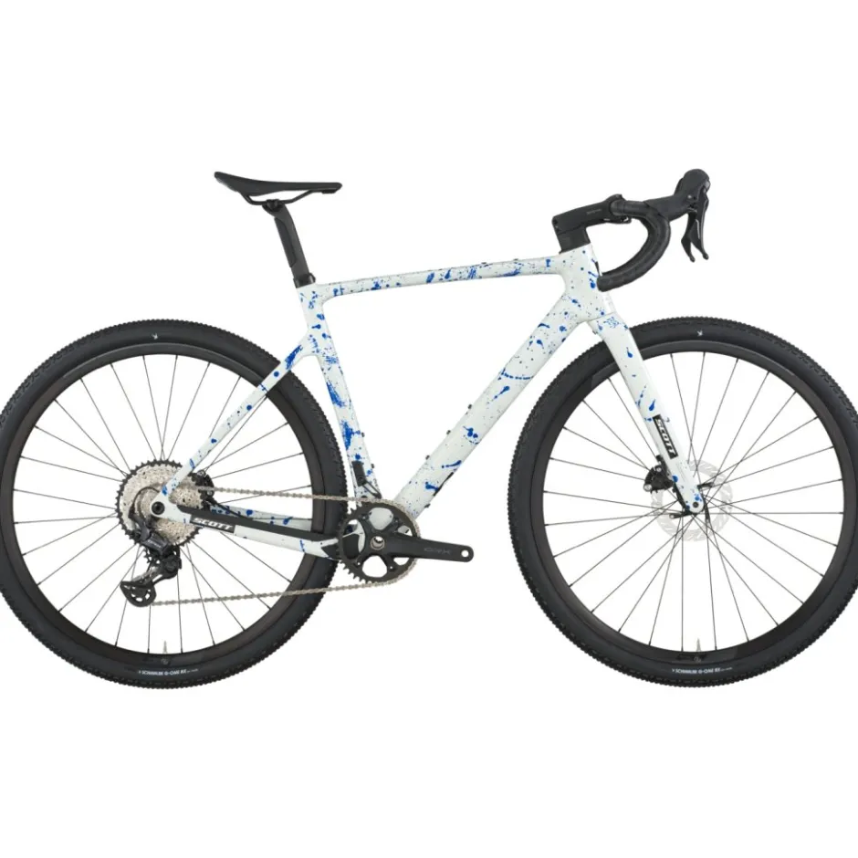 Gravelbikes Bikepacking < SCOTT ADDICT GRAVEL 30 - Gravelbike - 2026 - white / splatter blue
