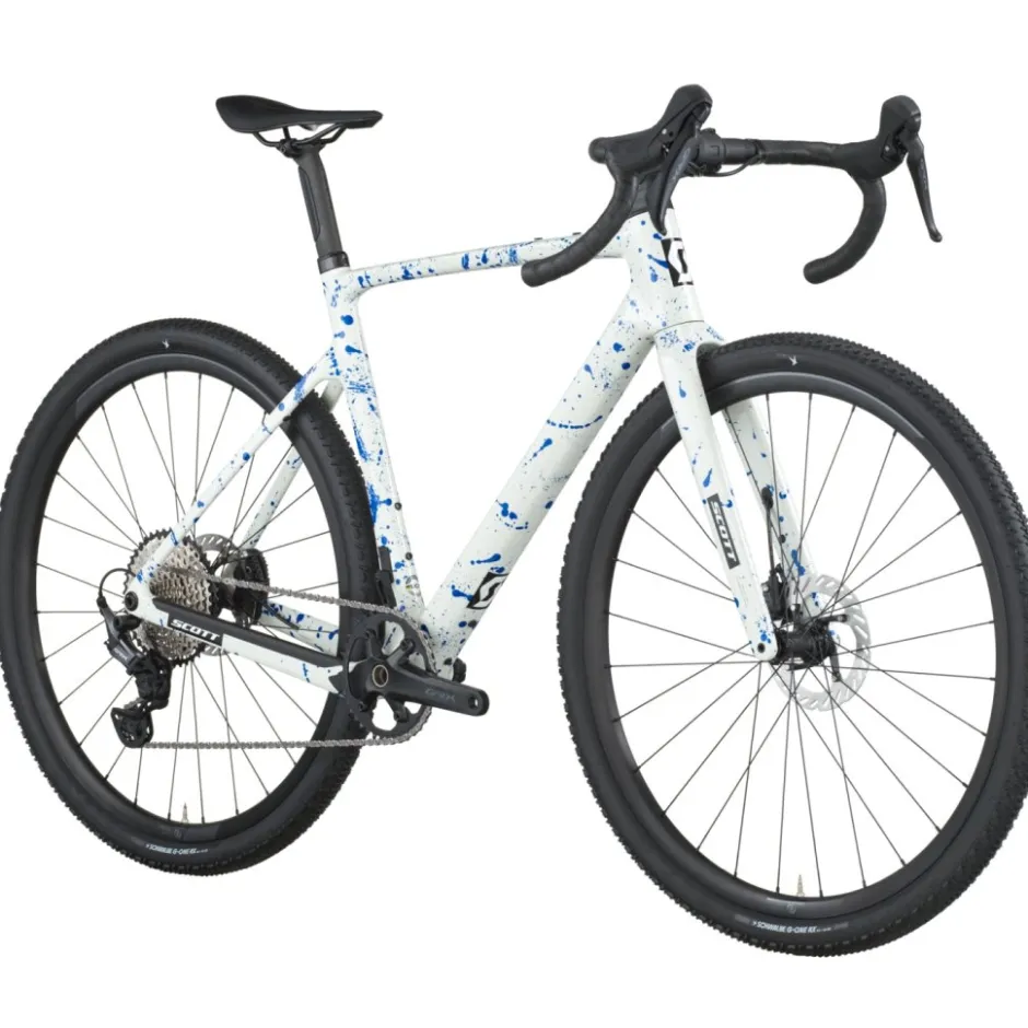 Gravelbikes Bikepacking < SCOTT ADDICT GRAVEL 30 - Gravelbike - 2026 - white / splatter blue