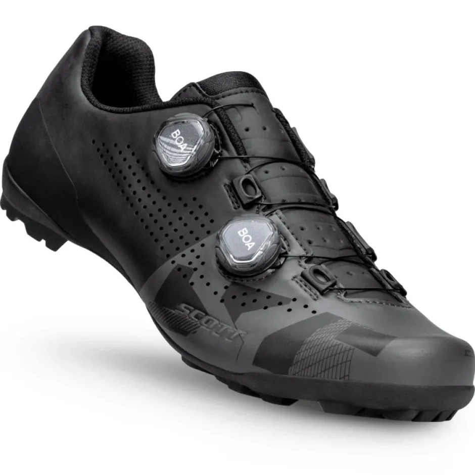 Gravelschoenen|Gravel Schoenen < SCOTT Gravel RC Schoenen Heren - mat zwart/antraciet grijs