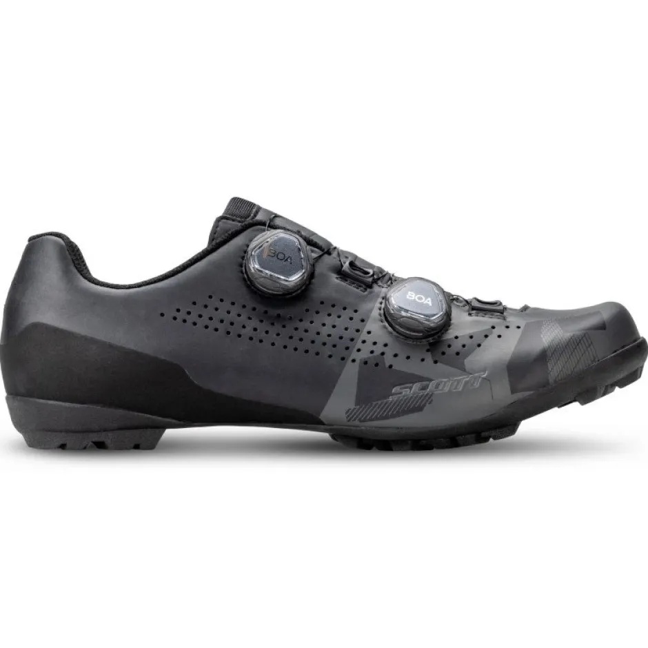 Gravelschoenen|Gravel Schoenen < SCOTT Gravel RC Schoenen Heren - mat zwart/antraciet grijs