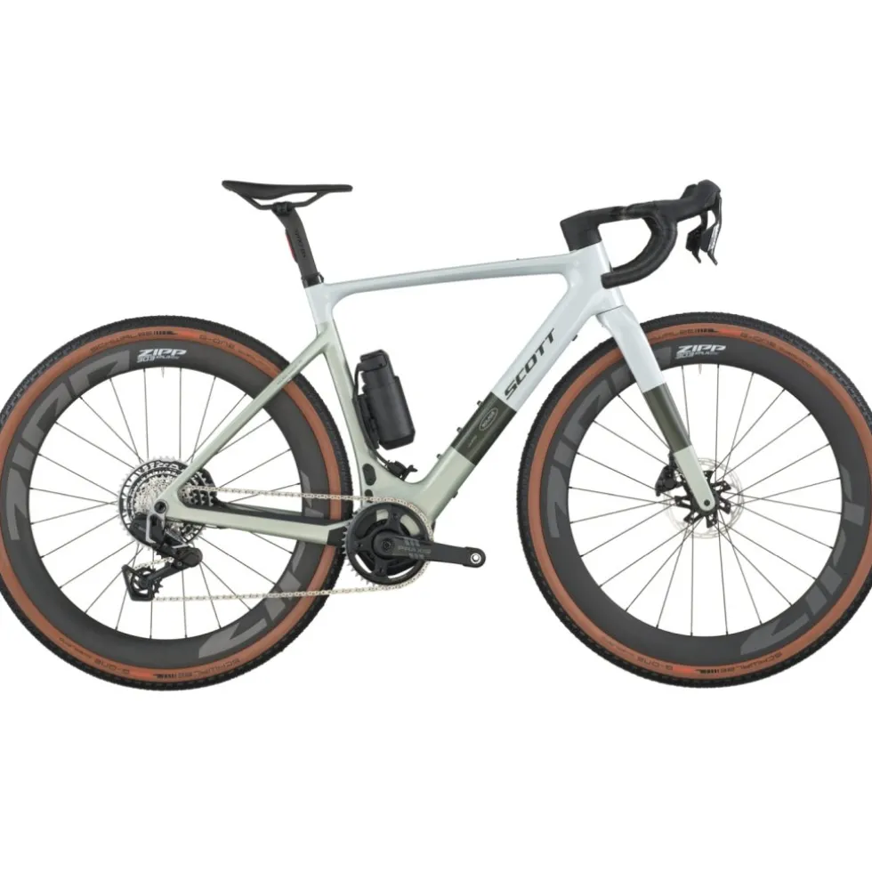 SCOTT SOLACE GRAVEL 10 - Carbon Gravel E-Bike - 2026 - pale green / beluga grey