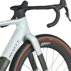 SCOTT SOLACE GRAVEL 10 - Carbon Gravel E-Bike - 2026 - pale green / beluga grey