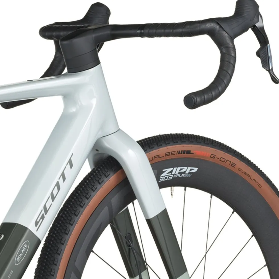 SCOTT SOLACE GRAVEL 10 - Carbon Gravel E-Bike - 2026 - pale green / beluga grey