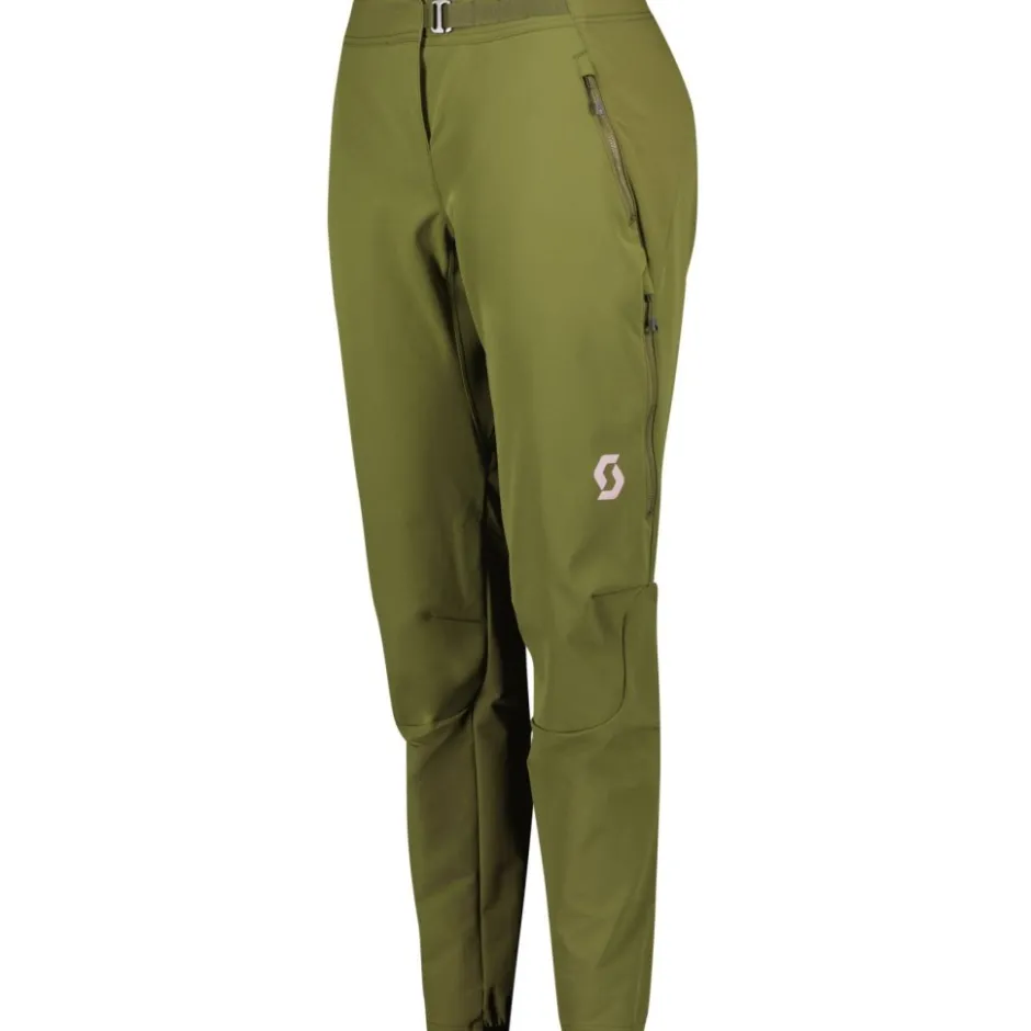 Winterbroeken < SCOTT Trail torm Hybrid Fietbroek Dame - fir green/cloud pink