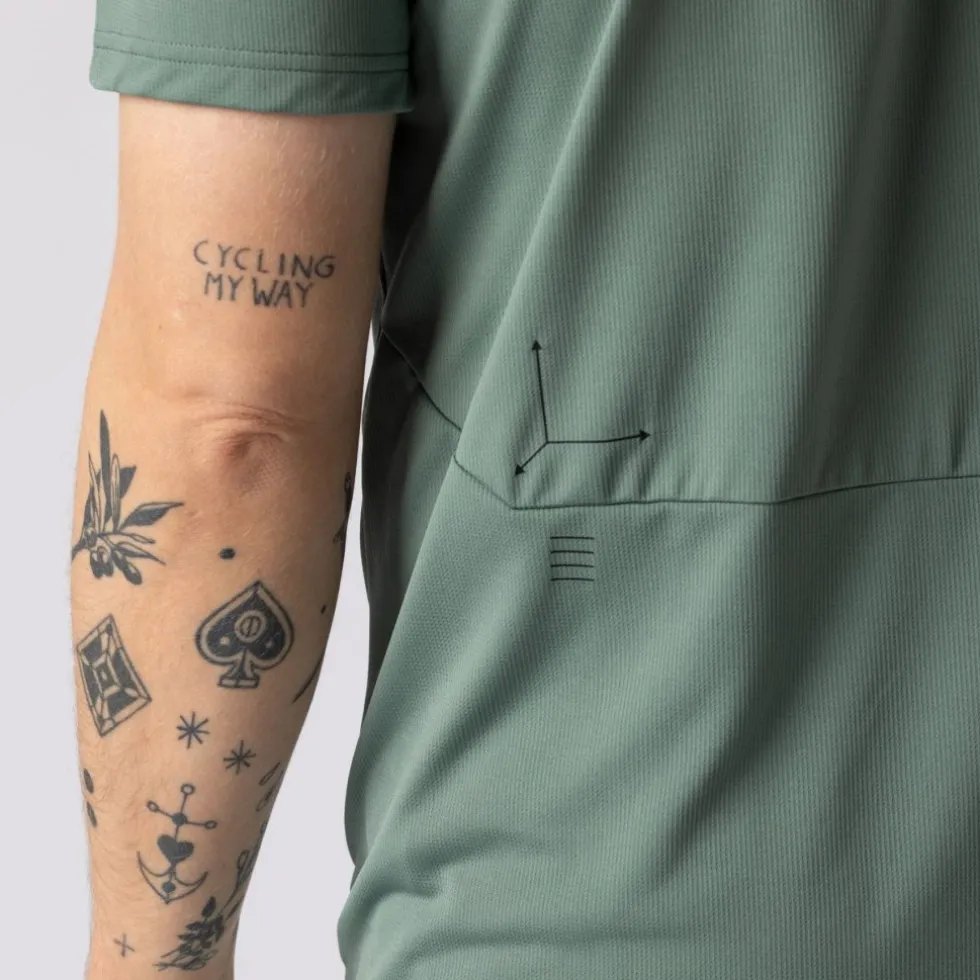 SCOTT Vertic Zip T-shirt met korte mouwen voor heren - gleam orange