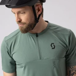 SCOTT Vertic Zip T-shirt met korte mouwen voor heren - gleam orange