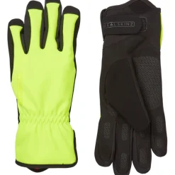 SealSkinz Bodham Waterdichte Fietshandschoen Voor Ale Weersomstandigheden Dames - Neon Yellow