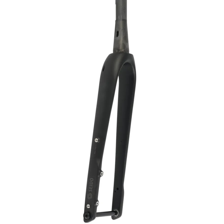Vaste Voorvorken < SEIDO Banjo Carbon Starre Voorvork - 28" | 53mm Offset | Tapered | Flatmount - 12x100mm - matt black