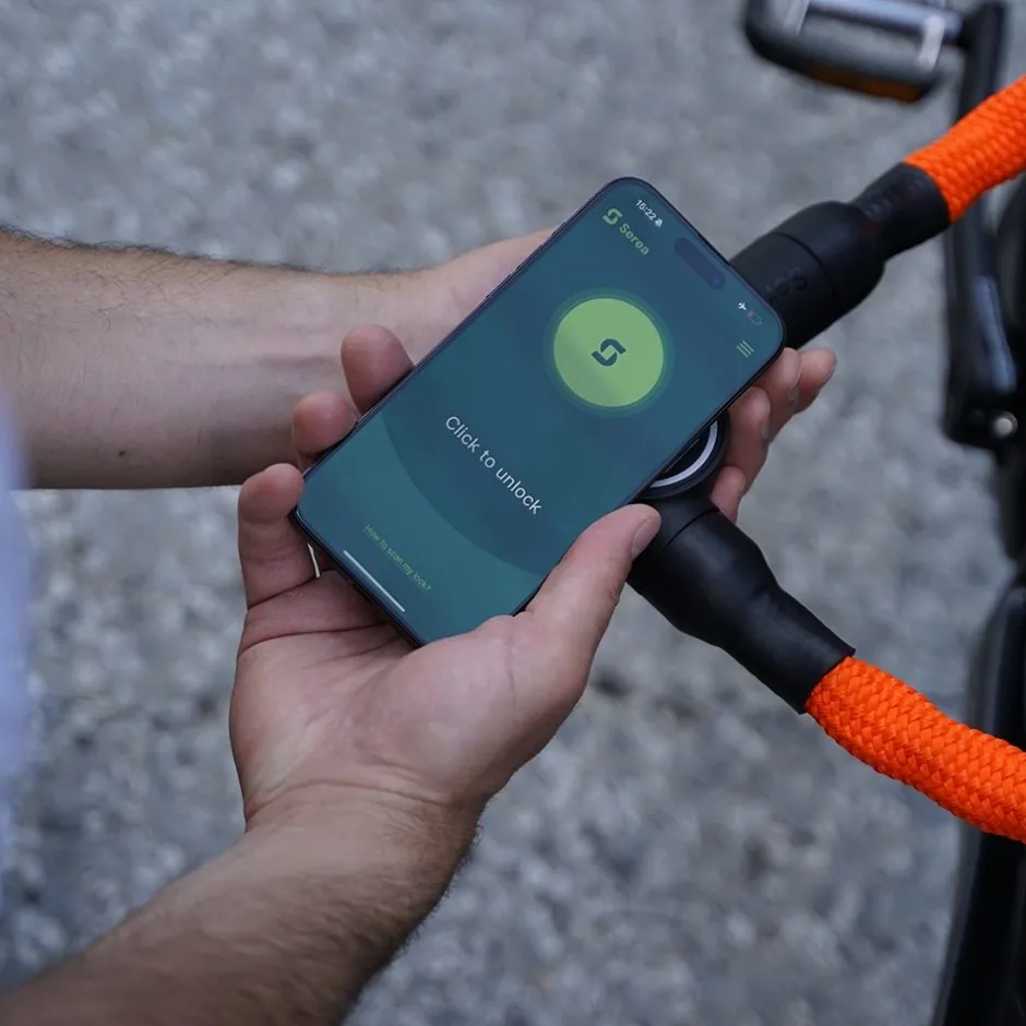 Kettingsloten < Serea Smart Lock SWIFT Fietsslot - 100 x 6 mm - Oranje