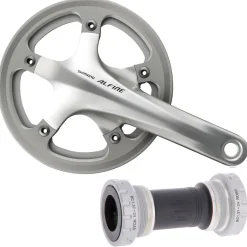 Crankstellen < Shimano Alfine FC-S501 Crankset with SM-BB4600 Bottom Bracket - Outer Chain Guard - silver