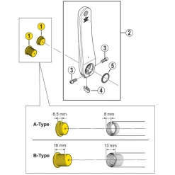 Shimano Crank-Schroef voor Dura Ace 7900/9000 - Y1KY08000/Y1N218000