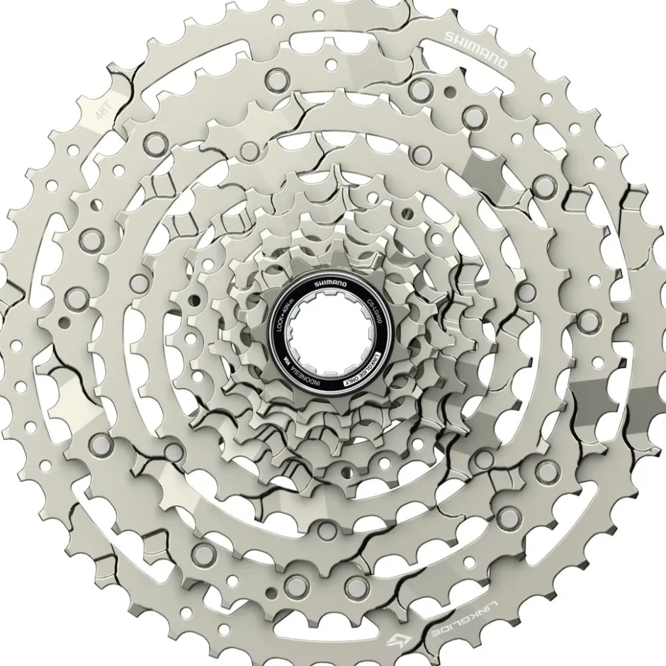 E-Bike Aandrijving|Cassettes < Shimano CS-LG400 Cassette - LinkGlide | 10-voudig | Polished Silver Edition