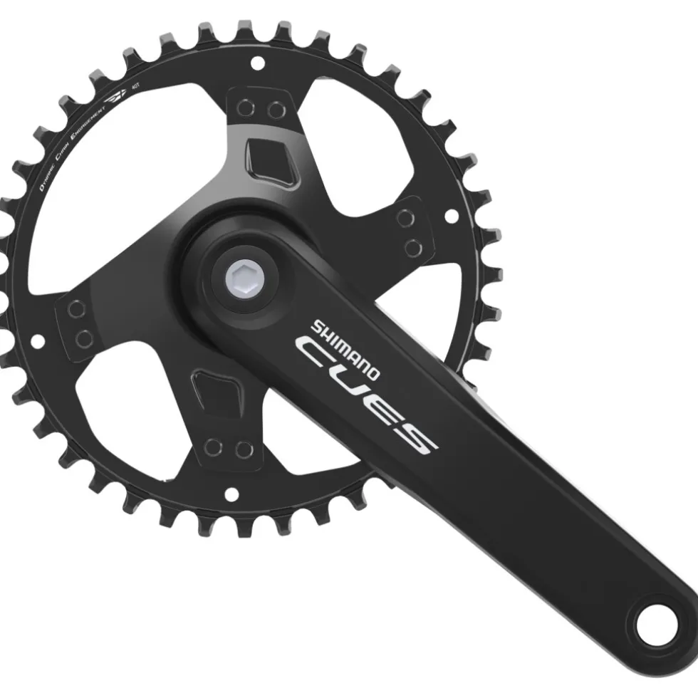 Shimano CUES FC-U4000-1 Crankset - Square Type (Vierkant) | 9/10/11-voudig - zonder Kettingbeschermer