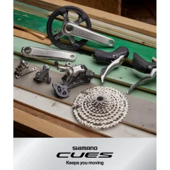 Shimano CUES RD-U6000 Achterderailleur - Shadow RD+ | 1x10/11-voudig | Polished Silver Edition - middellang (GS)