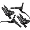 Schijfremmen < Shimano Deore Trekking BL-T6000 + BR-M6000 Hydraulische Schijfrem - I-Spec II - J-Kit - Set Vooraan + Achter - zwart