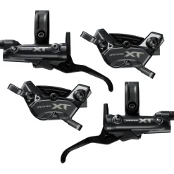 Shimano Deore XT BL-M8200 / BR-M8220 Schijfrem - Post Mount | 4-Zuiger | J-Kit - Set (vooraan + achteraan)