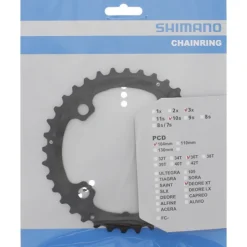 Kettingbladen < Shimano Deore XT FC-T780 / FC-T781 Kettingblad 4-Arm - 3x10-Voudig - zwart