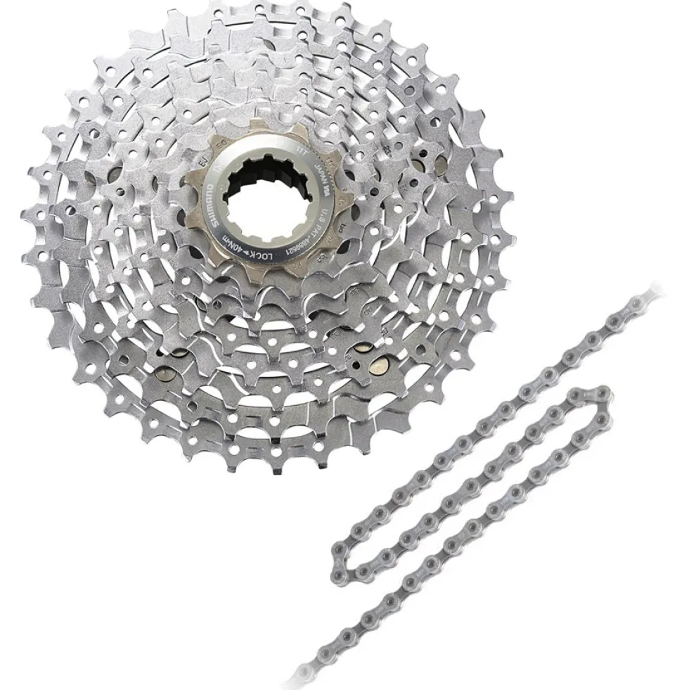 Shimano Deore XT 9-speed slijtageset - CS-M770 cassette + CN-HG93 ketting