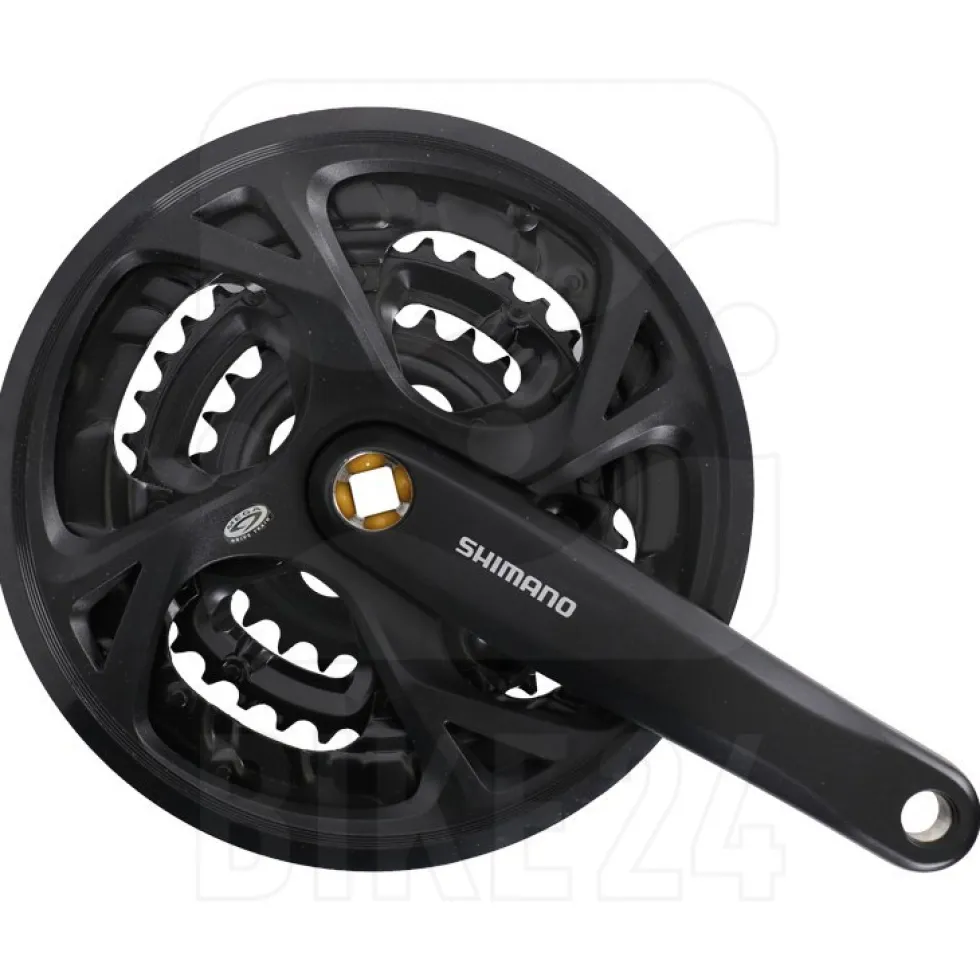 Shimano FC-M371 Crank Set with Chainguard - 3x9-speed - 48-36-26 - black