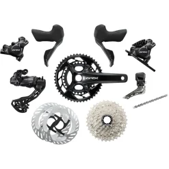 Shimano GRX RX825 Schakelgroep - Di2 | 2x12-voudig | met CS-R8101 Cassette (11-34T)