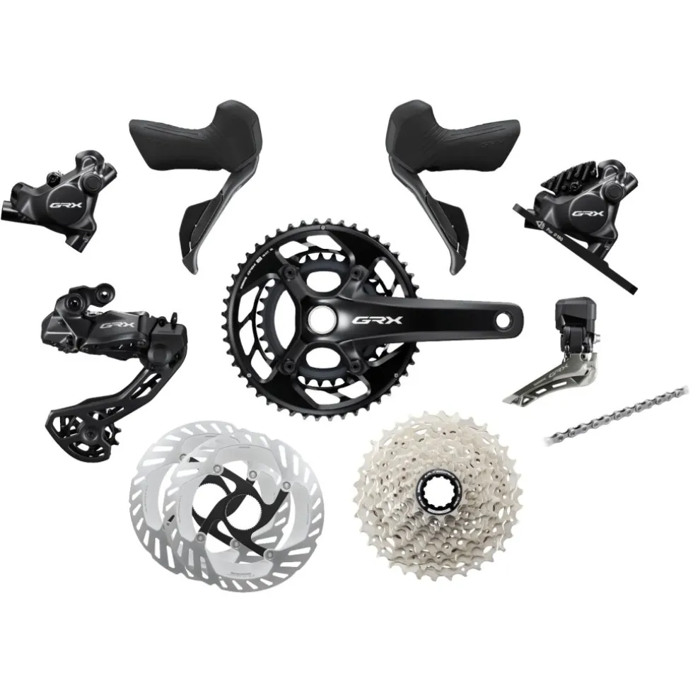 Shimano GRX RX825 Schakelgroep - Di2 | 2x12-voudig | met CS-R8101 Cassette (11-34T)
