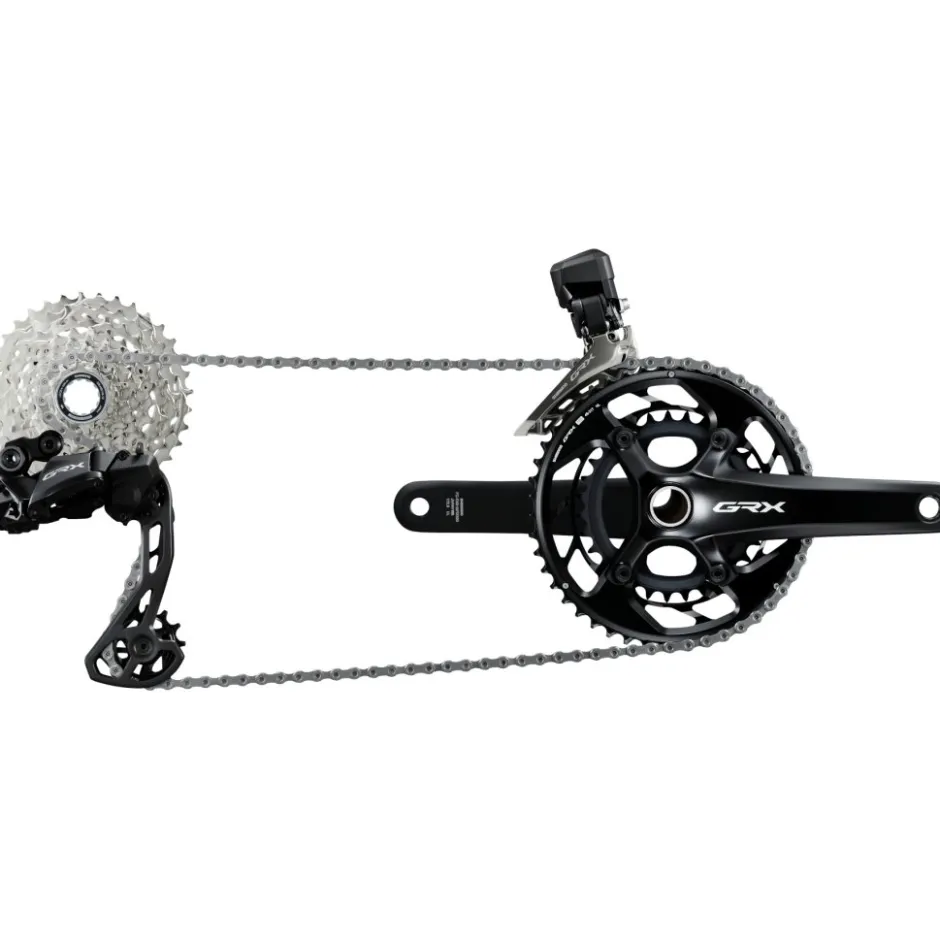 Groepsets < Shimano GRX RX825 Schakelgroep - Di2 | 2x12-voudig | met CS-HG710 Cassette (11-36T)
