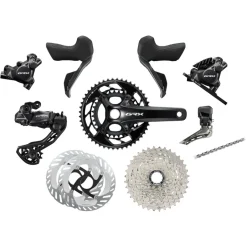 Groepsets < Shimano GRX RX825 Schakelgroep - Di2 | 2x12-voudig | met CS-HG710 Cassette (11-36T)