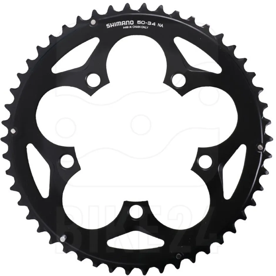 Kettingbladen < Shimano Kettingblad - 2x10-Voudig | voor FC-RS400 Crankset - zwart