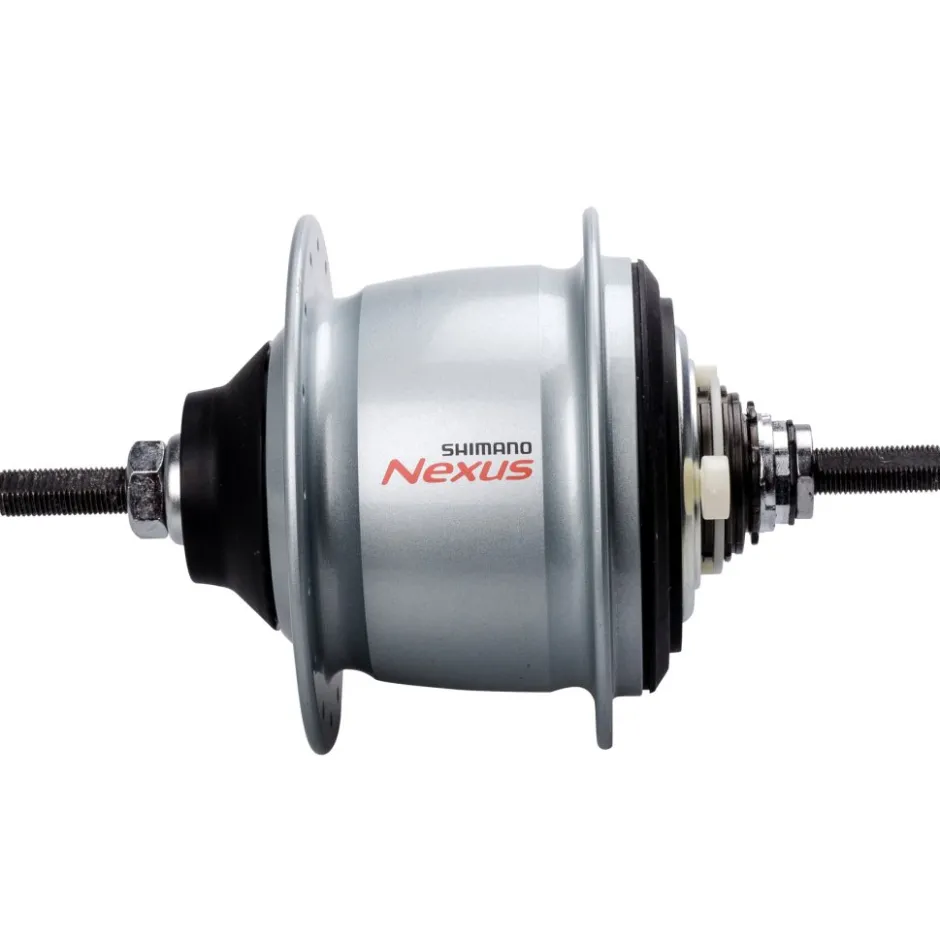 Naafversnellingen < Shimano Nexus SG-C6001-8R Internal Gear Hub - Roller Brake - 10x1mm Nut Type - 8-Speed - silver