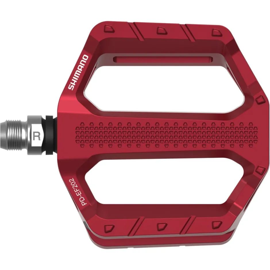 Platformpedalen < Shimano PD-EF202 Flat Pedal - red
