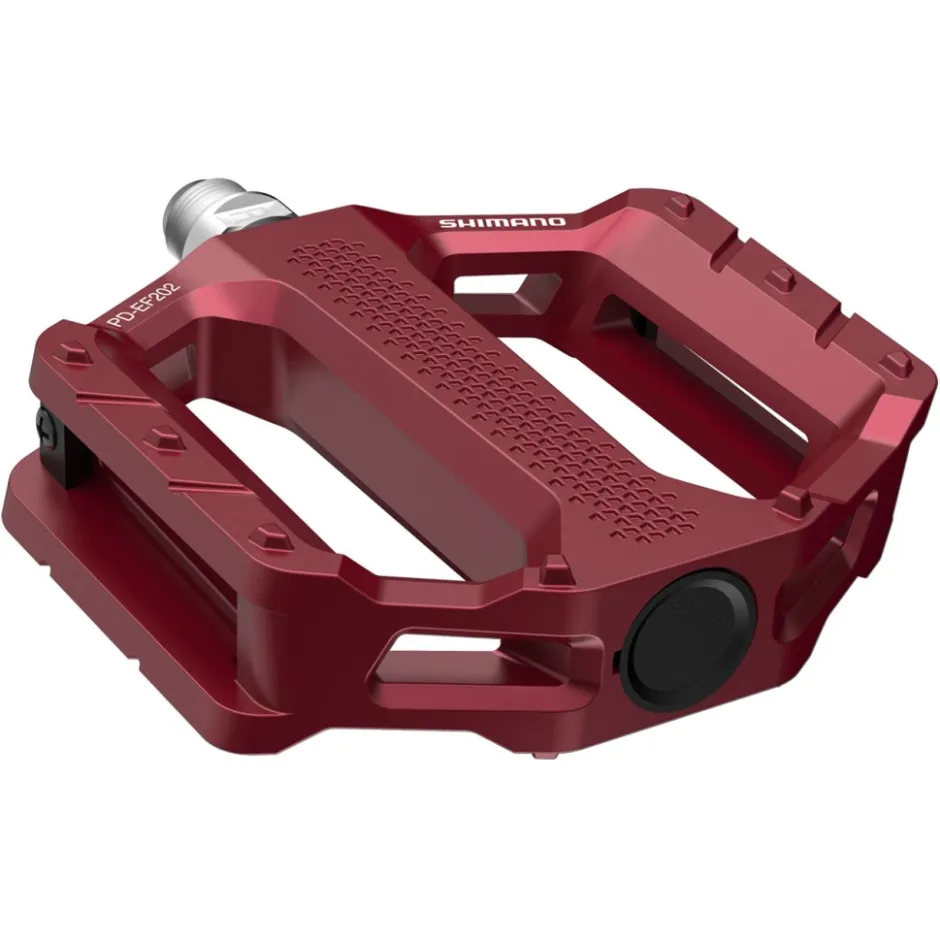 Platformpedalen < Shimano PD-EF202 Flat Pedal - red