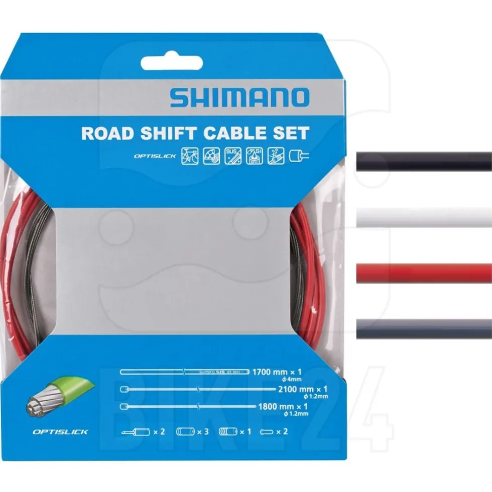 Shimano Schakelkabelset - Road | Roestvrij Staal | OPTISLICK | met OT-RS900 Hoes
