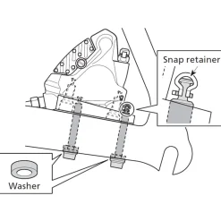 Shimano SM-MA Remklauw Adapter - Flatmount to Flatmount | R160D/D (+20mm)