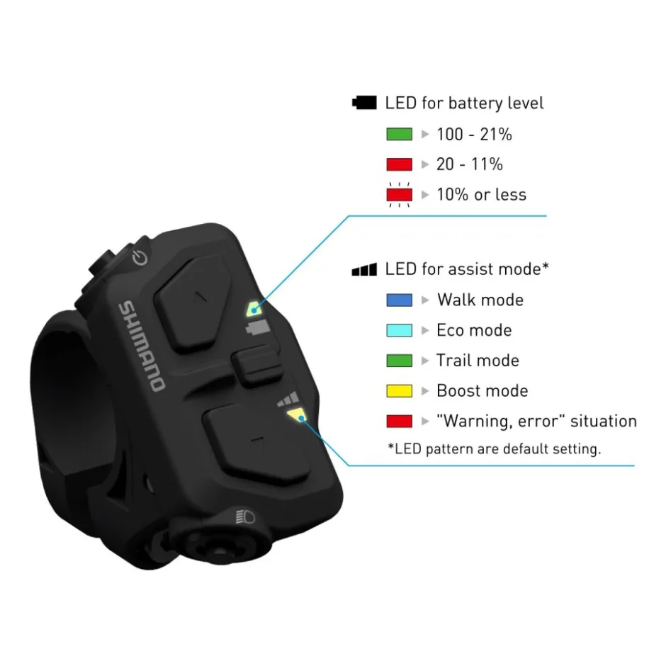 E-Bike Displays En Accessoires < Bosch Shimano STePS SW-EN600 Schakelaar - Gen. 2 | links (L) - 31.8/35.0mm - zwart - Speciale Aanbieding