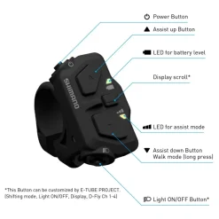 E-Bike Displays En Accessoires < Bosch Shimano STePS SW-EN600 Schakelaar - Gen. 2 | links (L) - 31.8/35.0mm - zwart - Speciale Aanbieding