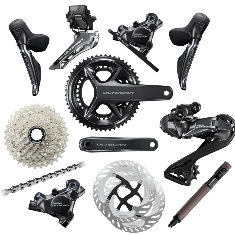 Shimano Ultegra R8100 Schakelgroep - Di2 | 2x12-voudig | 160/140 - 50/34 | 172.5 mm | 11-34 - Speciale Aanbieding