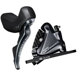 Shimano Ultegra ST-R8020 + BR-R8070 Hydraulische Schijfrem - Flat Mount - 2-Voudig - Set Voraan