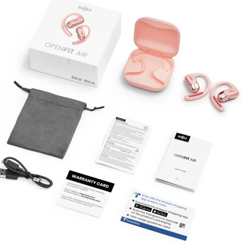 Sport Oordopjes < Shokz Hoofdtelefoon - OpenFit Air - roze
