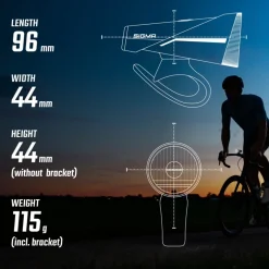 SIGMA Aura 100 Set / Blaze Link - Fietslamp Vooraan + Fietslamp Achteraan - zwart