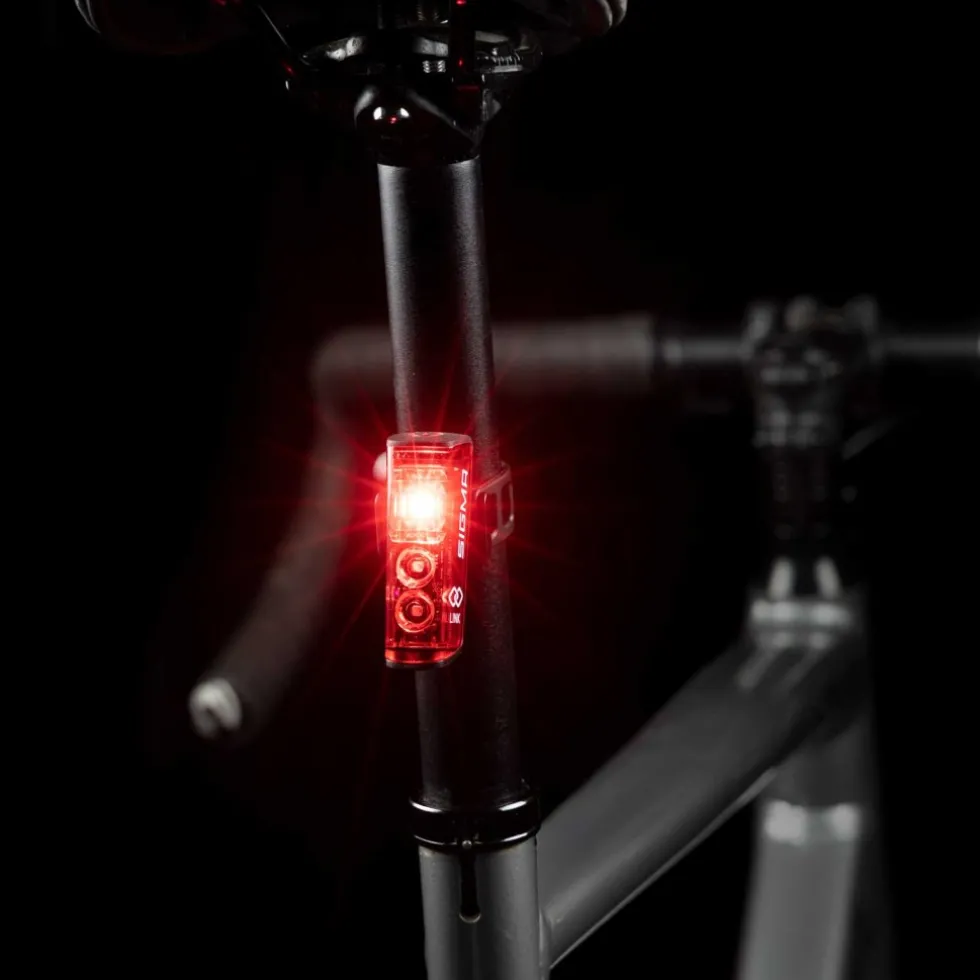 SIGMA Aura 100 Set / Blaze Link - Fietslamp Vooraan + Fietslamp Achteraan - zwart