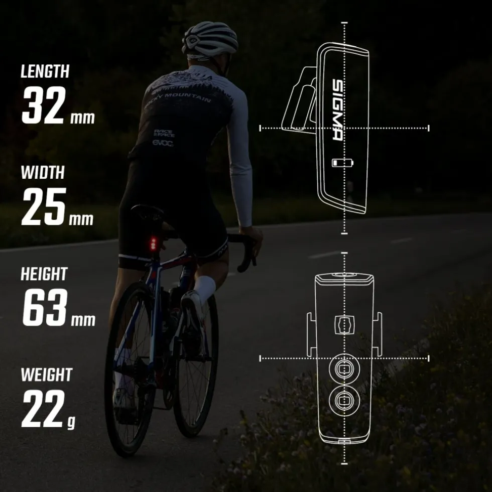 SIGMA Aura 100 Set / Blaze Link - Fietslamp Vooraan + Fietslamp Achteraan - zwart